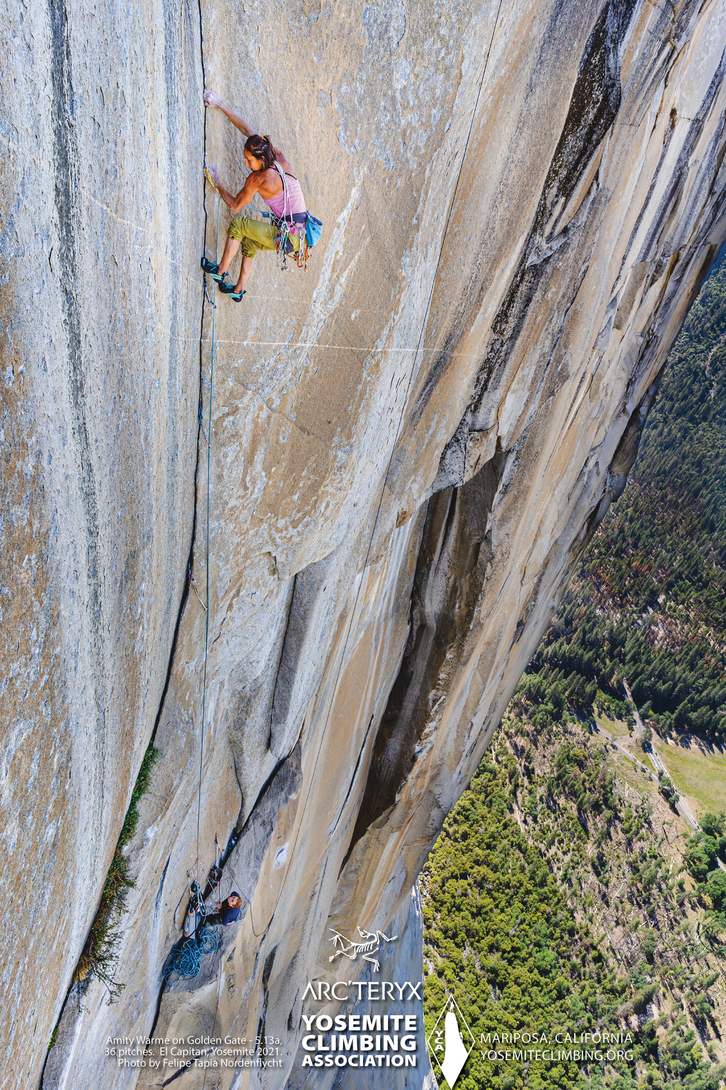 Amity Warme on Golden Gate, El Capitan, Yosemite. | 16" x 24" Poster