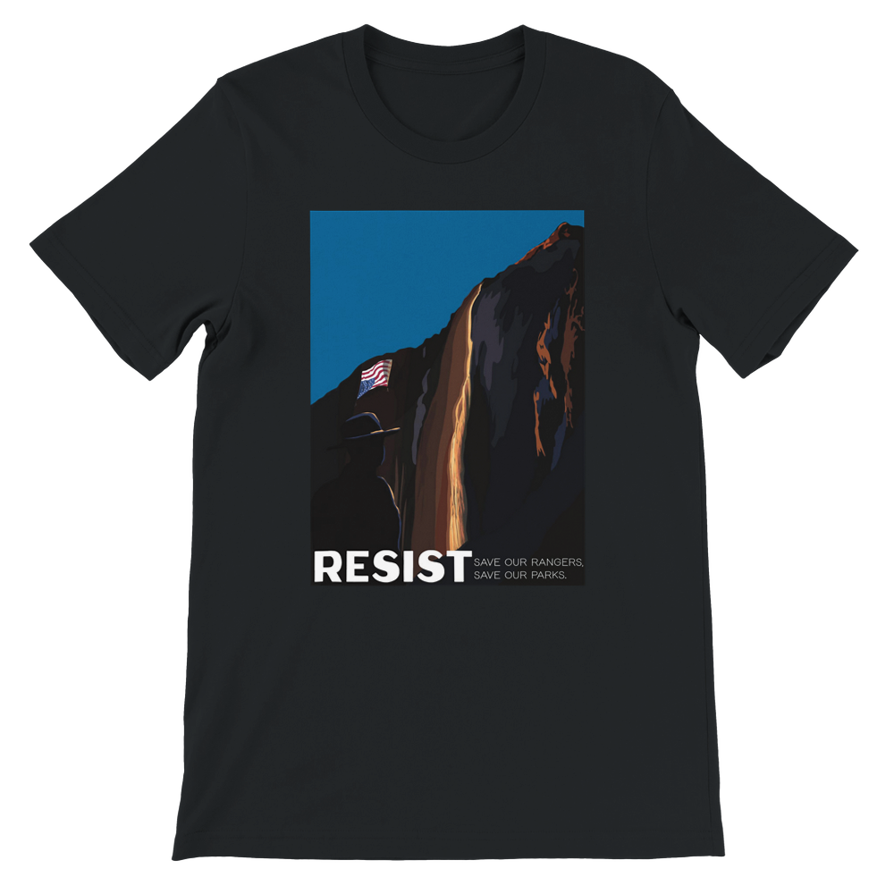RESIST - Save Our Rangers, Save Our Parks |Unisex T-Shirt | Front Print. Small YCA Logo on Back.