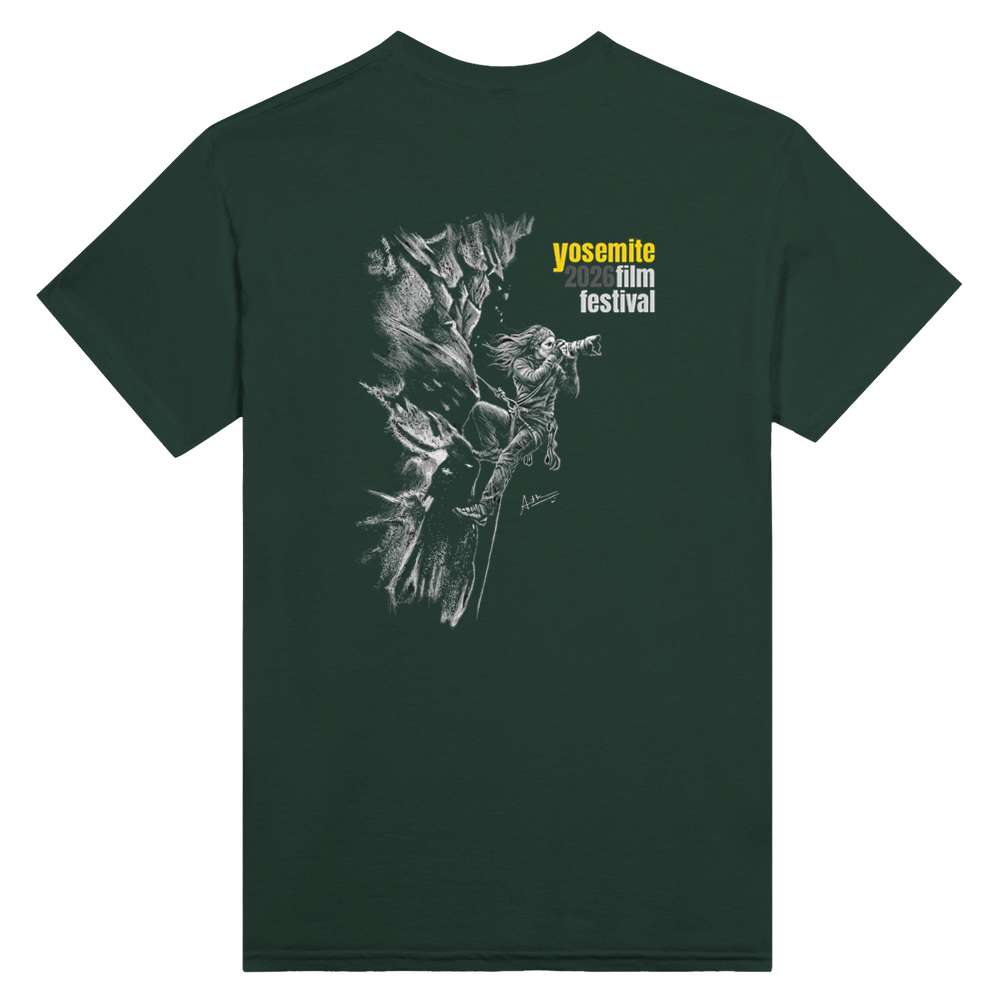 Amit Kulshrestha Charcoal drawing | Back Print. YCA Logo Upper Left Chest. | Heavyweight Unisex Crewneck T-shirt | Gildan® 5000