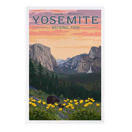 PREMIUM POSTCARDS Yosemite National Park, California, Bears