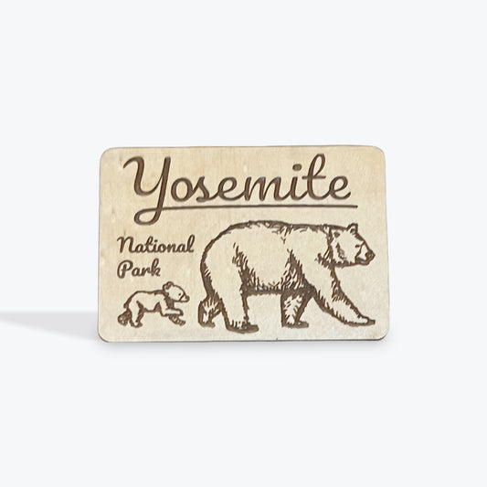 Yosemite Bear Wood Magnet