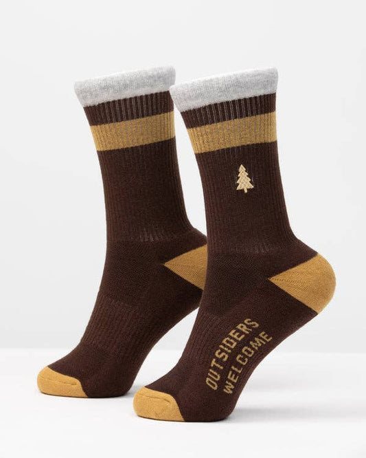Out-of-Doors Club Sock: S/M, Brown
