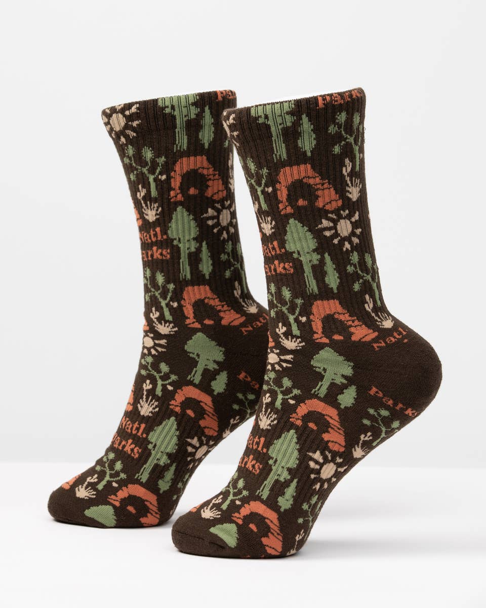 National Park Roundup Sock: S/M, Brown