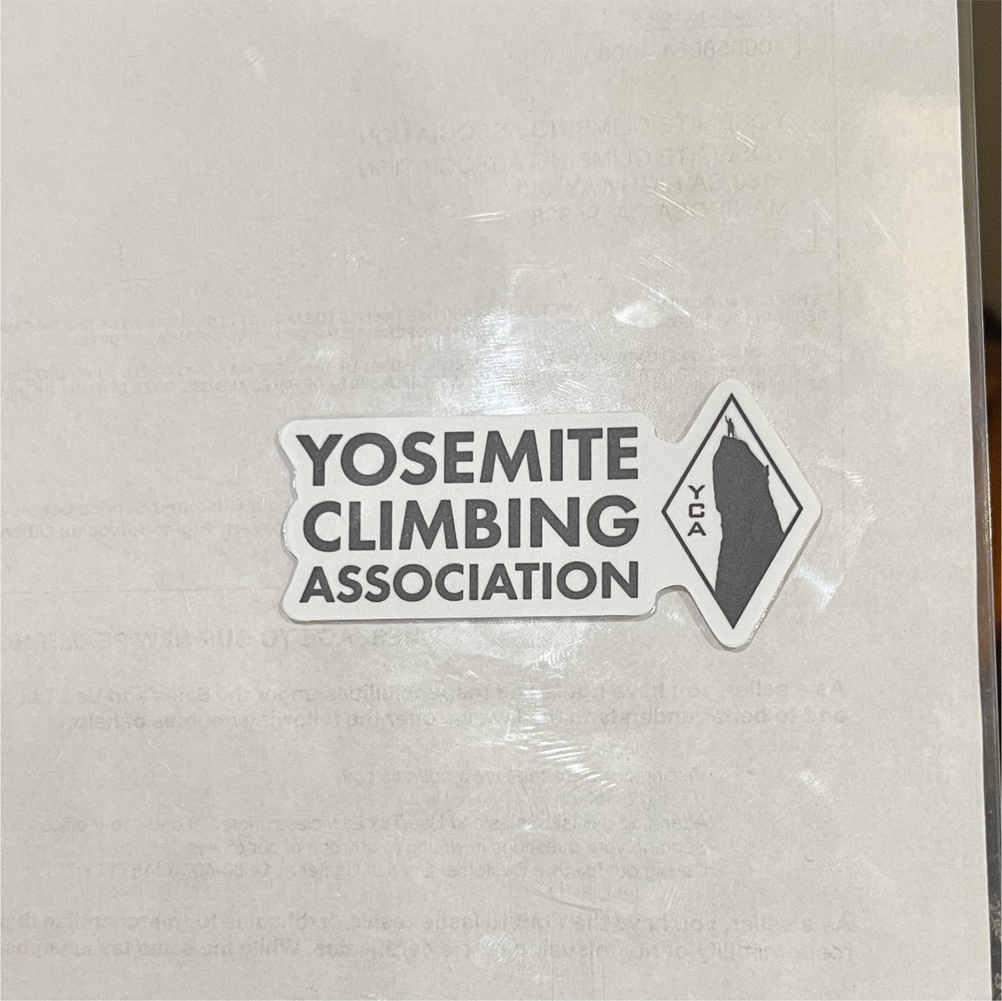 White Yosemite Climbing Association Sticker