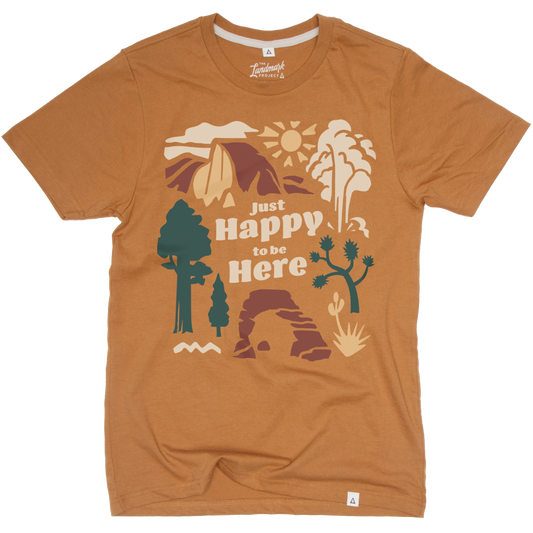 Just Happy to Be Here T-shirt: XXL, Canyon