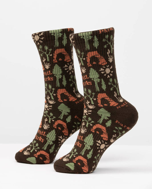 National Park Roundup Sock: L/XL, Brown