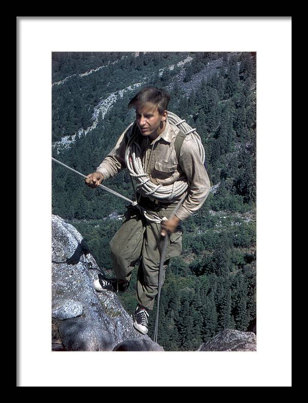 Royal Robbins on Lower Spire 1952 | Framed Photo Print