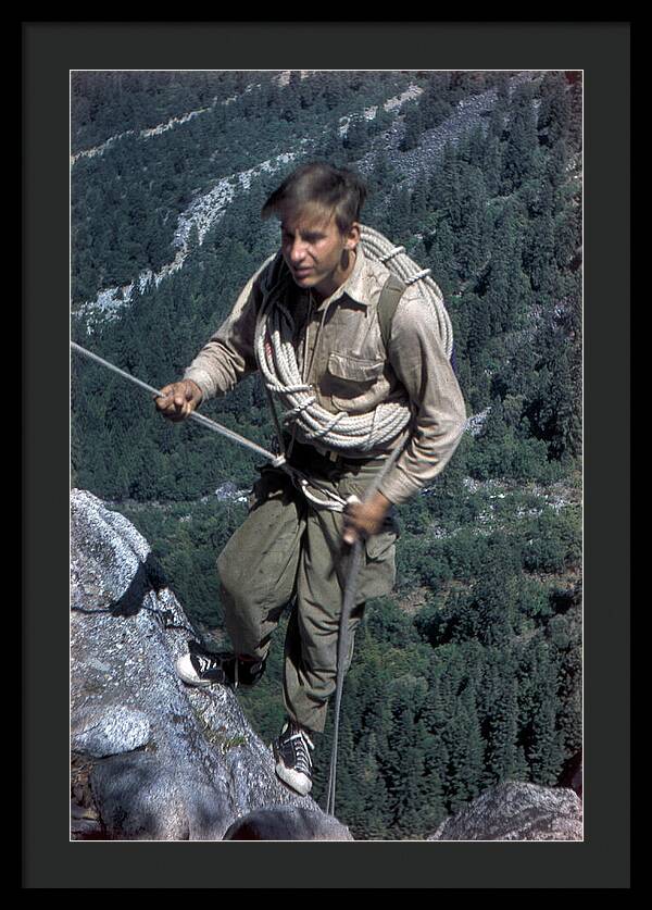 Royal Robbins on Lower Spire 1952 | Framed Photo Print