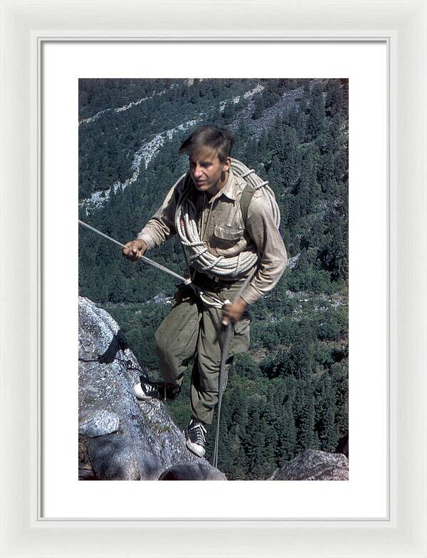 Royal Robbins on Lower Spire 1952 | Framed Photo Print