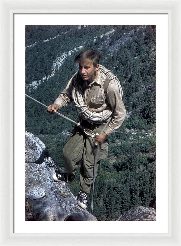 Royal Robbins on Lower Spire 1952 | Framed Photo Print