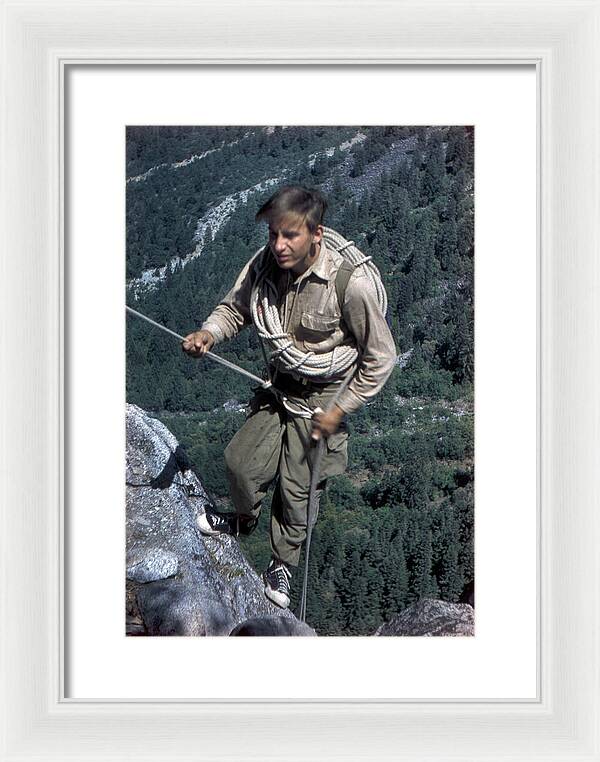 Royal Robbins on Lower Spire 1952 | Framed Photo Print