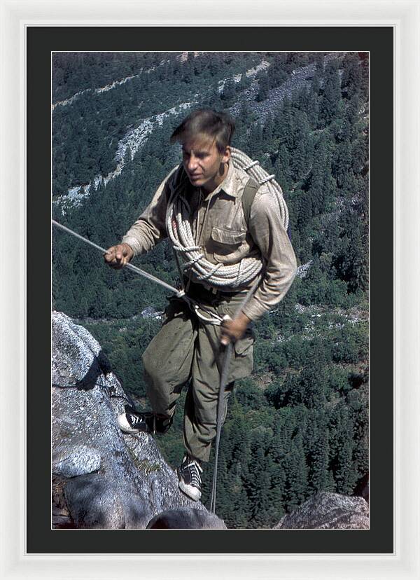 Royal Robbins on Lower Spire 1952 | Framed Photo Print