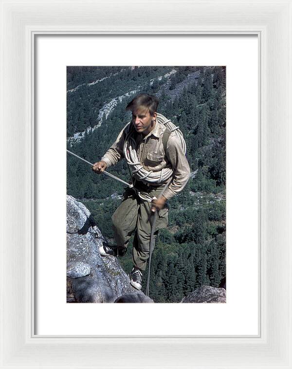 Royal Robbins on Lower Spire 1952 | Framed Photo Print