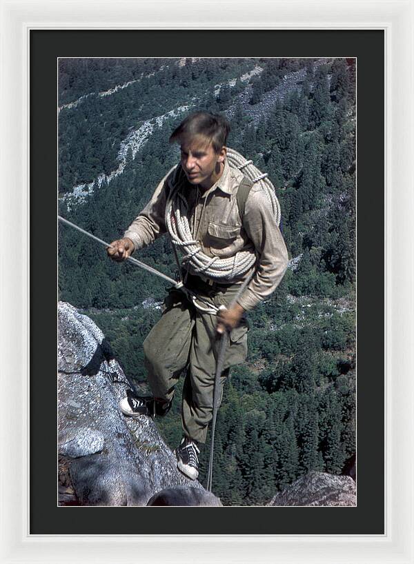 Royal Robbins on Lower Spire 1952 | Framed Photo Print