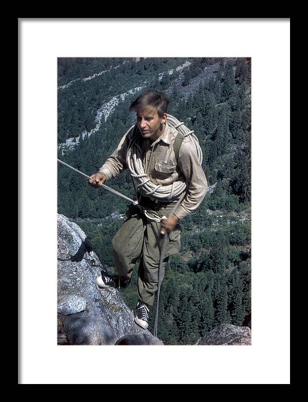 Royal Robbins on Lower Spire 1952 | Framed Photo Print