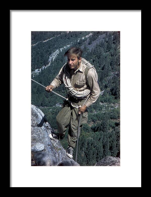 Royal Robbins on Lower Spire 1952 | Framed Photo Print