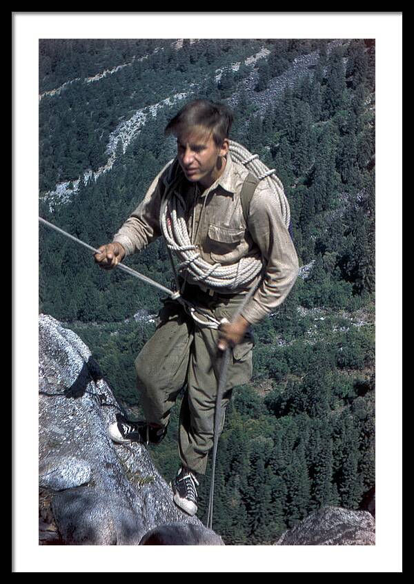 Royal Robbins on Lower Spire 1952 | Framed Photo Print