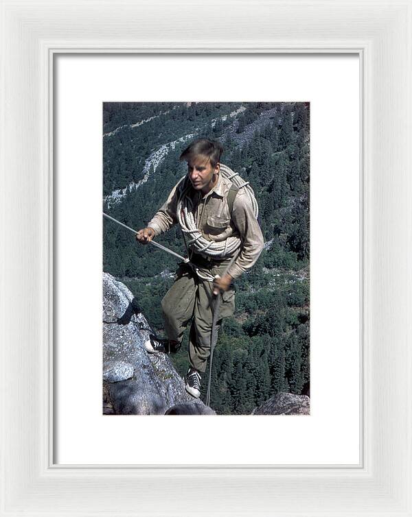 Royal Robbins on Lower Spire 1952 | Framed Photo Print