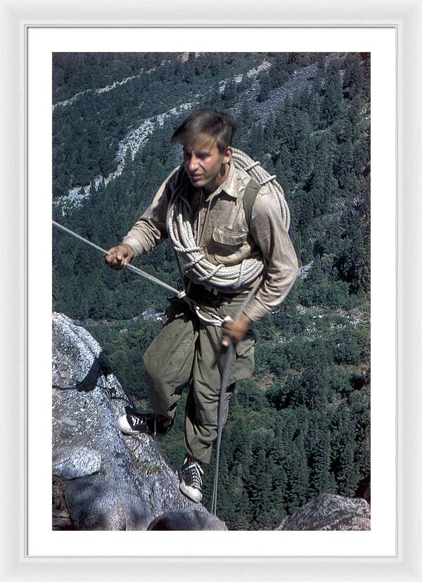 Royal Robbins on Lower Spire 1952 | Framed Photo Print