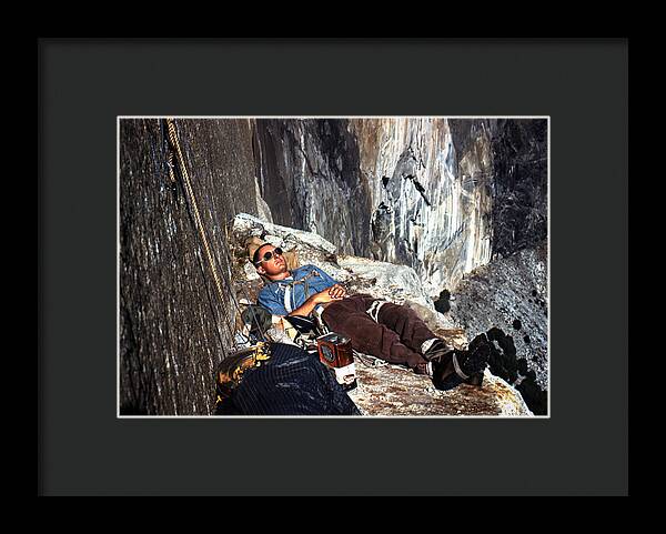 Wayne Merry on El Cap Ledge | Framed Photo Print