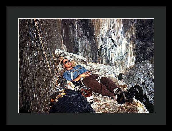 Wayne Merry on El Cap Ledge | Framed Photo Print