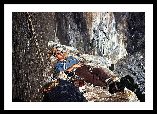 Wayne Merry on El Cap Ledge | Framed Photo Print