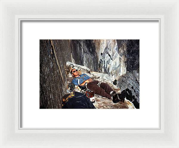 Wayne Merry on El Cap Ledge | Framed Photo Print