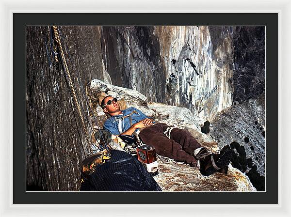 Wayne Merry on El Cap Ledge | Framed Photo Print