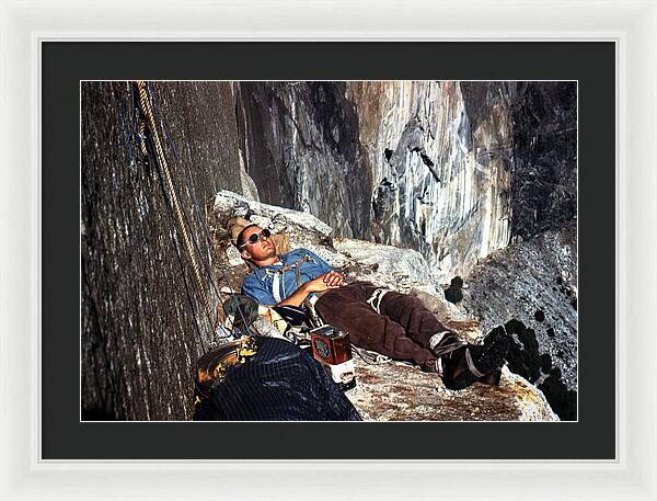 Wayne Merry on El Cap Ledge | Framed Photo Print