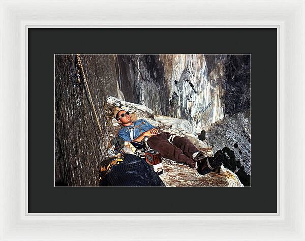 Wayne Merry on El Cap Ledge | Framed Photo Print