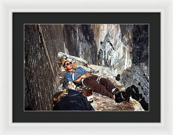 Wayne Merry on El Cap Ledge | Framed Photo Print