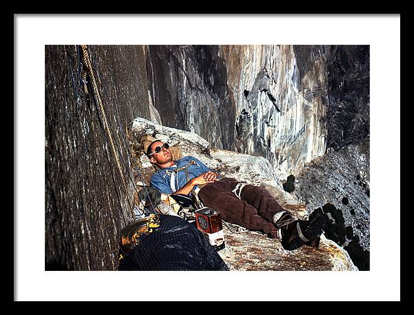 Wayne Merry on El Cap Ledge | Framed Photo Print