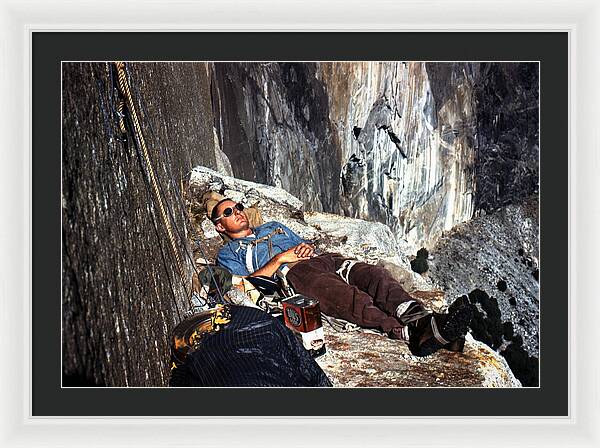 Wayne Merry on El Cap Ledge | Framed Photo Print