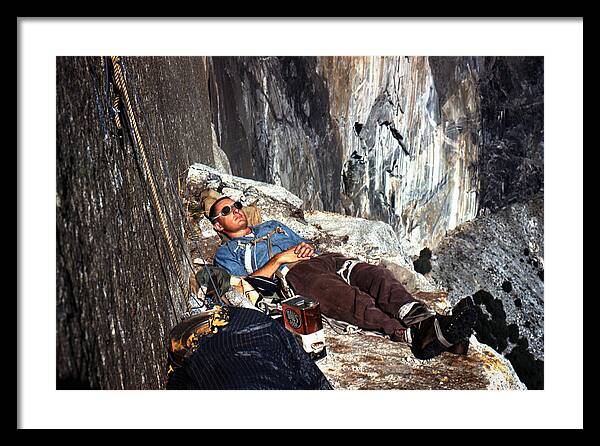 Wayne Merry on El Cap Ledge | Framed Photo Print