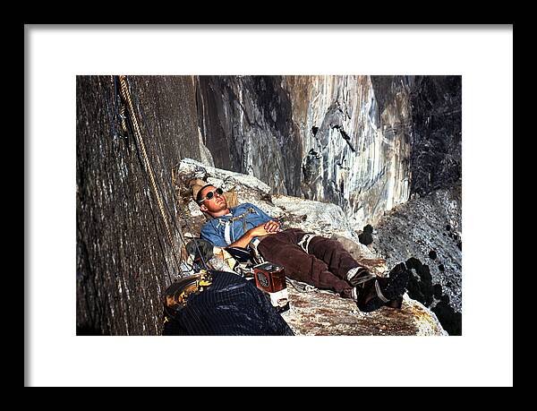 Wayne Merry on El Cap Ledge | Framed Photo Print