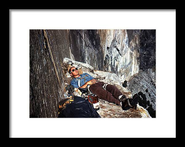 Wayne Merry on El Cap Ledge | Framed Photo Print