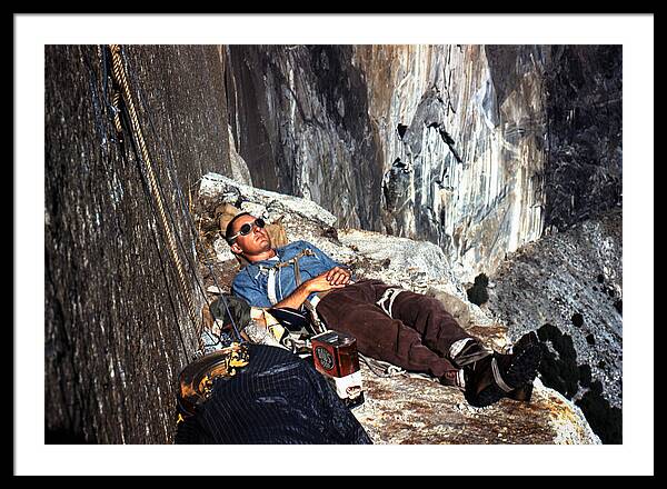 Wayne Merry on El Cap Ledge | Framed Photo Print